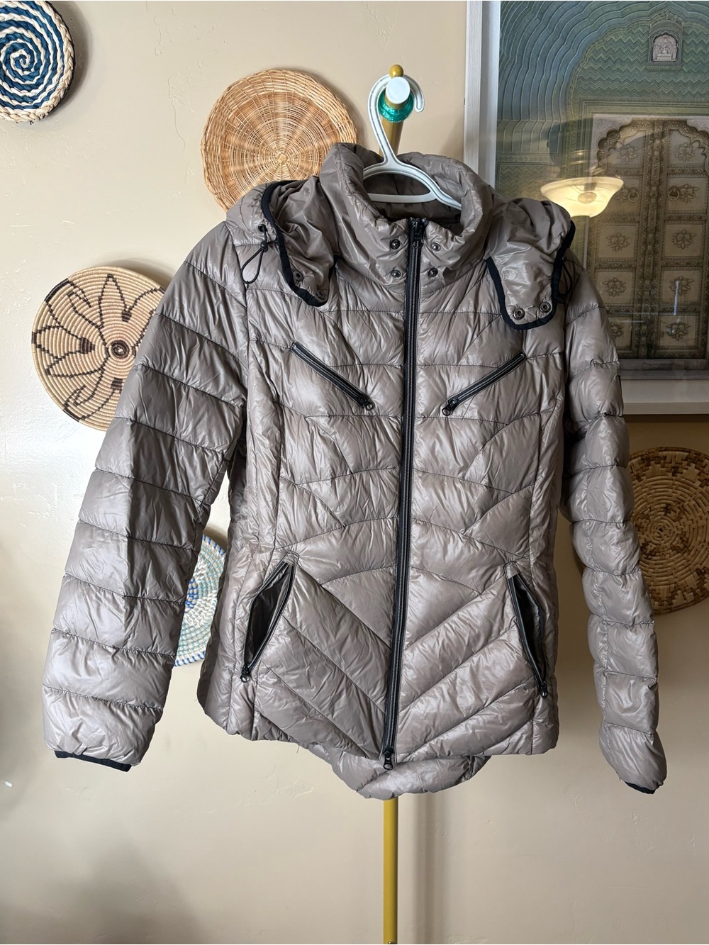 Goode Rider Down Puffer Jacket - Light Taupe